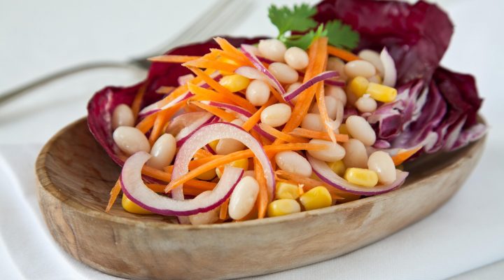 a plate of Corn and Navy Bean Salad