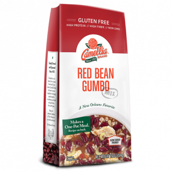 the front of a box of red bean gumbo
