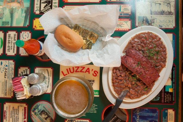 Liuzza's Meal on Table