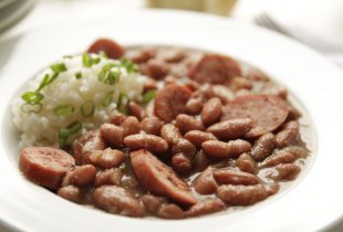 Slow Cooker Red Beans and Rice on a plate