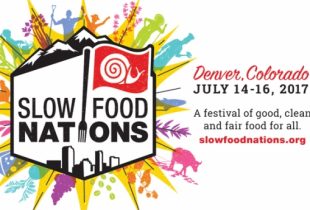 the logo of the slow foods nation festival in denver colorado july 14-16 2017