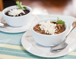 2 small bowls of canal bistro frijoles de olla (mexican pot beans)