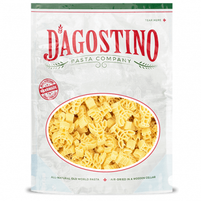 a bag of dagostino crawfish shaped pasta