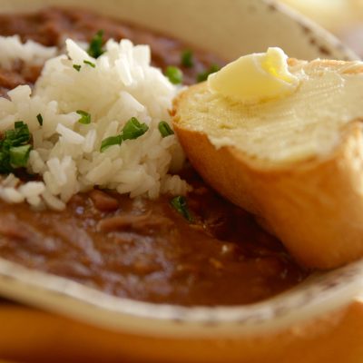 red beans and rice with french bread