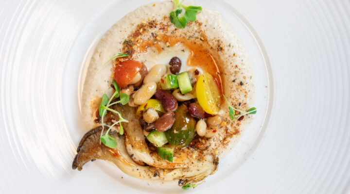 Jennifer Hill Booker Recipe - Cannellini Bean Hummus with Arugula Pesto and Roasted Mushrooms